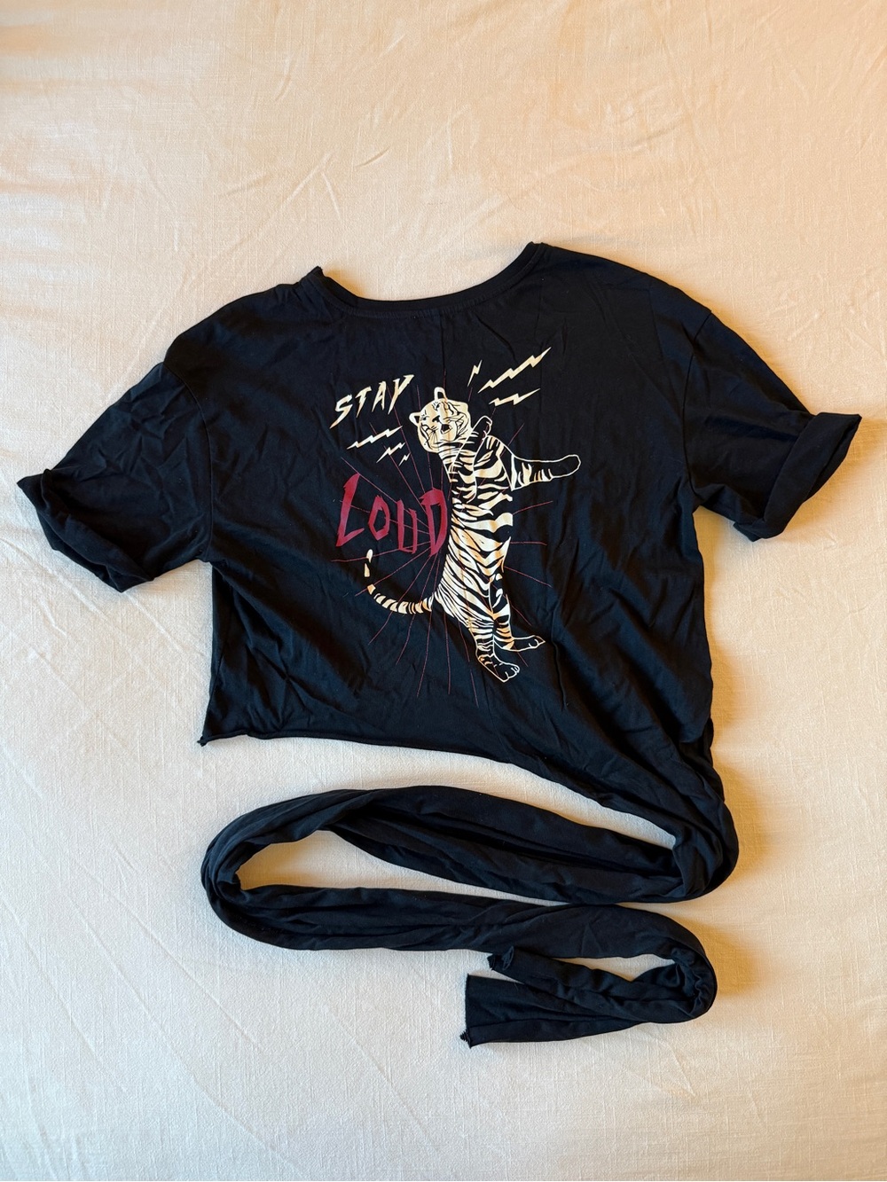Zara Graphic Tiger Wrapped Crop Top